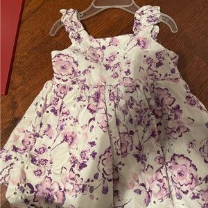 Purple and white floral dress